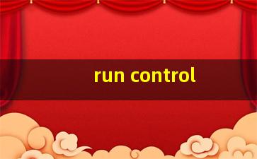 run control